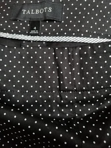 Talbots Curvy Damenhose Größe 4 schwarz weiß gepunktet - Bild 1 von 3