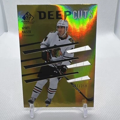 Wyatt Kaiser 2023-24 SP Game Used Deep Cuts /250 Chicago Blackhawks - Image 1 of 2
