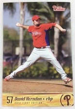 2012 Philadelphia Phillies Team Issue 1st Edition Photo Card-David Herndon