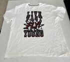 Nike Jordan “Live Fast, Fly Young” Graphic T-Shirt Men's 2XL (Stained)
