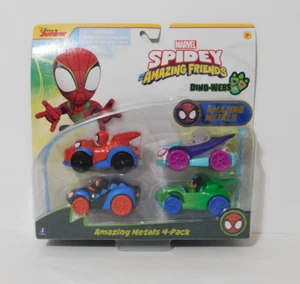 Disney Jr  Marvel Spidey and His Amazing Friends Amazing Metals 4 Pack Vehicles - Picture 1 of 5
