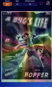 EPIC Hopper Bug’s  Topps Disney Collect Progression They Came from Planet Pixar - Picture 1 of 2