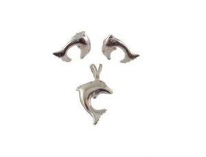 Schmuckset Delfin 925-iger Sterlingsilber - Kette und Ohrstecker - Bild 1 von 2