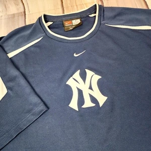 Vintage Yankees Trikot Herren XXL Blau Baseball MLB Nike Center Swoosh Original - Bild 1 von 9
