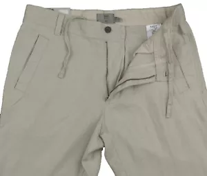M&S Mens Marks and Spencer Beige Linen Slim Trousers Size 37 Leg 29 LABEL FAULT - Picture 1 of 11