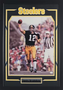 Terry Bradshaw Autografiado Pittsburgh Steelers 16x20 Foto Enmarcada JSA - Imagen 1 de 2