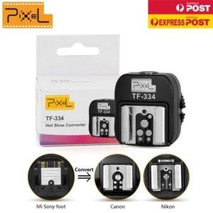 Pixel TF-334 Hot Shoe Adapter Converter with PC Sync Socket For Canon/Nikon/Sony - Picture 1 of 10