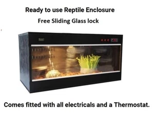 Reptile Enclosure , 100 cm x 50 cm x 50 cm. Built in thermostat , free lock. - Picture 1 of 7