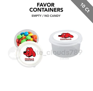 10 kleine Süßigkeitenbehälter Clifford the Dog Party Favor 2,3 Unzen befüllbar Geschenk - Bild 1 von 1