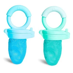  Baby Feeder for Fresh Food and Fruit, 2 Pack, Blue/Mint Blue/Green - Picture 1 of 5