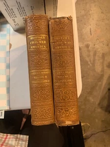 1863 1866 The History of the Civil War, 2 Vol John S. C. Abbott 1st vg Bill - Foto 1 di 4