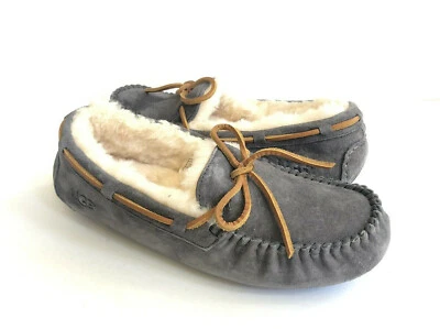 UGG DAKOTA PEWTER FULLY LINED SHEARLING FUR SLIPPERS US 7 / EU 38 / UK 5.5 - Image 1 of 4