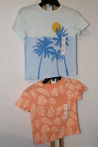 Cat & Jack Boys Girls NWT Size S 6/7 Unisex Shirt NWT NEW Palm Trees T-Shirt LOT - Picture 1 of 5