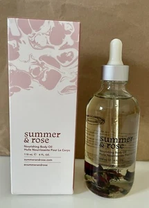 Summer and Rose Nourishing Body Oil 4 oz New Old Stock NOS Original Packaging - Picture 1 of 4