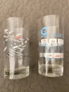 Vintage MONSANTO Advertising 2pc Glasses Set POLYESTER TEXTILES Decatur Plant - Picture 1 of 10