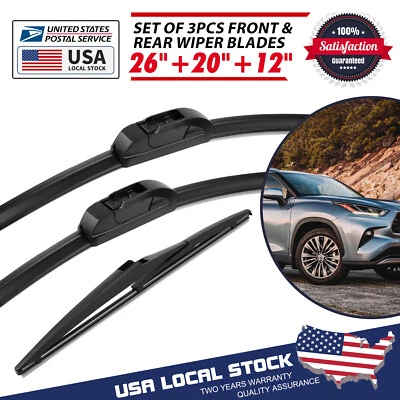 Limpiaparabrisas delantero + trasero para Toyota Highlander 2008-2019 Foto 1 de 4