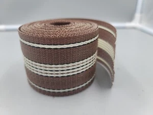 Correas para muebles de césped vintage Wellington de más de 20 pies marrón con rayas blancas - Imagen 1 de 6