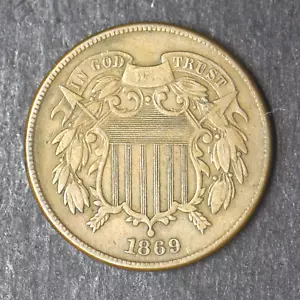 1869 2C Two Cent Piece - COINGIANTS - - Picture 1 of 2