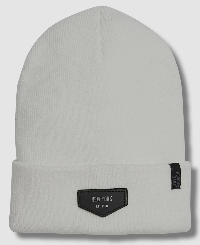 $36 Steve Madden Para hombres Blanco Nueva York Logo Rayón Ajustado Gorro Talla Única Foto 1 de 1
