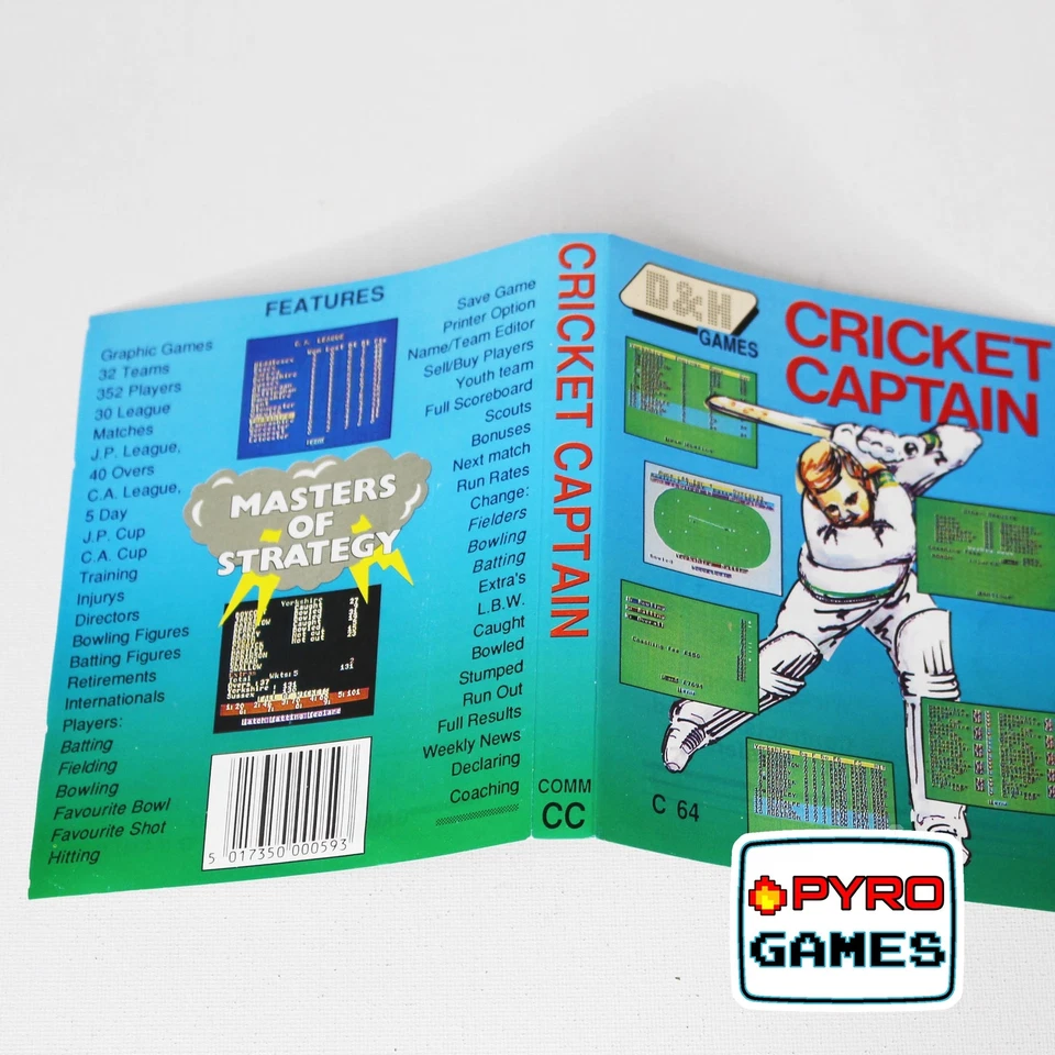 Cricket Captain - Inlay (No Game) - Commodore 64/128 - Image 1 of 1