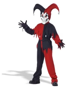 California Costumes Boys Red Evil Jester Costume with Joker Mask Medium (8-10) - Picture 1 of 1
