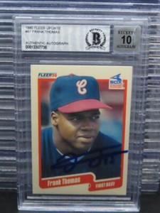 1990 Fleer Update Frank Thomas Rookie Auto RC #U-87 BGS AUTHENTIC W 10 Autograph