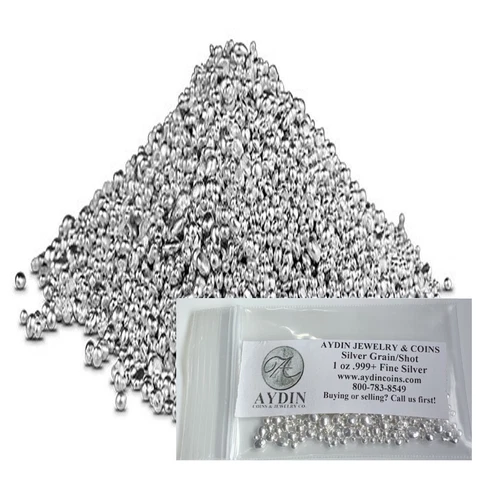 1 oz Troy Ounces Silver Poured Shot .999+ Fine Silver - Free Shipping - IN STOCK Cover