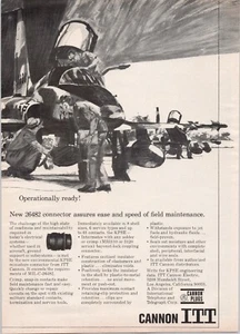 ITT Cannon Military Jet Connettore Manutenzione Aviazione Opera Stampa Pubblicità 1967 - Foto 1 di 5