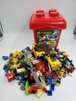 LEGO BOX Random Mixed Colors Bulk Lot Bricks Tiles Wheels Assorted Parts  - Image 1 of 4