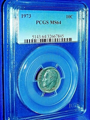 1973 10C Roosevelt Dime-PCGS MS64--236-3 - Image 1 of 3