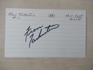 Fran Tarkenton Autographed 3" X 5" Index Card - Hall Of Famer - Picture 1 of 3