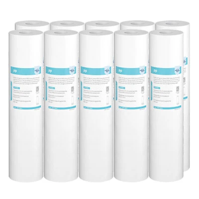10 PACK Sediment Water Filter 5 Micron 20"x4.5" Replacement for Big Blue Housing - Image 1 of 4