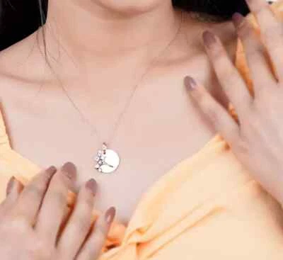 0.80Ct Pear Cut Lab Created Diamond Women's Pendant 14K Rose Gold Plated F/Chain - Image 1 of 4