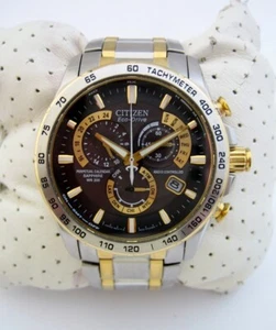 RELOJ CITIZEN ECO DRIVE PERPETUAL CHONO A-T PARA HOMBRE AT4004-52E JAPÓN GENUINO - Imagen 1 de 9