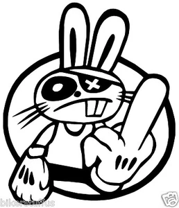 DRIFT RABBIT AUTOAUFKLEBER LAPTOP AUFKLEBER WERKZEUGKASTENAUFKLEBER FENSTERAUFKLEBER  - Bild 1 von 1