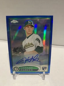 2012 Topps Chrome Blue Refractor Autogramm /199 Jarrod Parker #177 Athletics - Bild 1 von 2