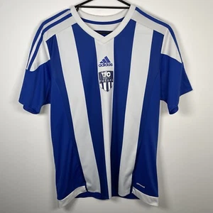 Adidas Mens Size L Victoria Country Futsal Shirt Blue White Short Sleeve - Picture 1 of 15