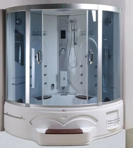 XXL Luxus LED Dampfdusche inkl. Whirlpool Kombi Duschtempel Komplettdusche+Ozon - Bild 1 von 6