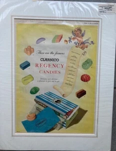 Original Vintage Matted Chocolate Magazine Advert 1954 Clarnico Regency Candies - Picture 1 of 1