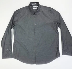 Calvin Klein Classic Fit Größe XL 17-17,5 Herren anthrazit grau bügelfrei Langarm - Bild 1 von 9