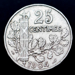 Münze Frankreich 25 Centimes 1904, KM856 - schöne Münze 🇫🇷 🌎 🏷️ - Bild 1 von 6