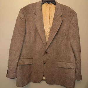 W. H. Belk Kamelbraun 100% Kamelhaar Herren 48 R Designer Sport Mantel - Bild 1 von 16