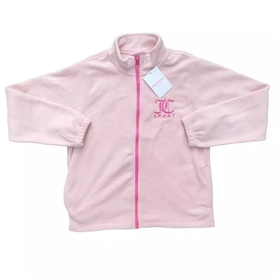 Juicy Couture Women’s Pink Zip Up Fleece Jacket UK M BNWT - Image 1 of 4