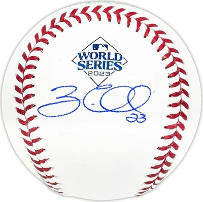 Zac Gallen Signed Official 2023 WS Logo MLB Baseball Diamondbacks Beckett Wit - Image 1 of 4