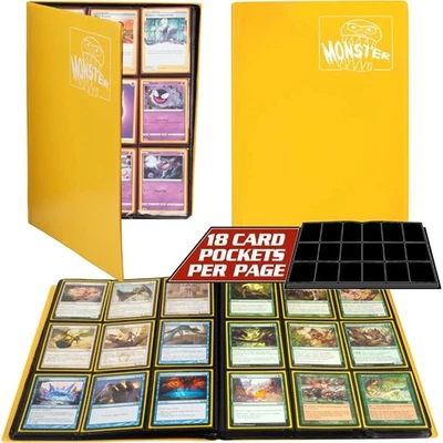 Álbum de tarjetas coleccionables Monster 9 bolsillos - carga lateral 20, disuasión de robo, acolchado Foto 1 de 4