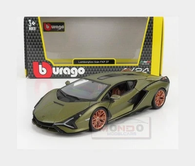 1:24 BURAGO Lamborghini Sian Fkp 37 Hybrid 2020 Green Met BU21099-GREEN - Immagine 1 di 2