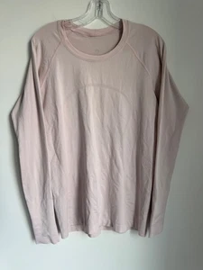 Lululemon Swiftly Tech manica lunga 2.0 rosa piuma taglia 12 - Foto 1 di 9