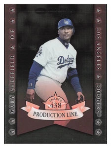 2001 Donruss Production Line Gary Sheffield #PL-6 #277/438 Los Angeles Dodgers - Bild 1 von 2