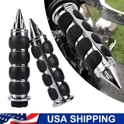 Chrome 1"Hand Grips w/ Throttle Assist For Harley Sportster 883 1200 48 72 96-22 Foto 1 de 4