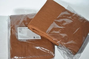 West Elm Two (2) Belgian Flax Linen Curtain 48x84L New Rust - Picture 1 of 1